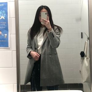 banana republic grey wool coat
